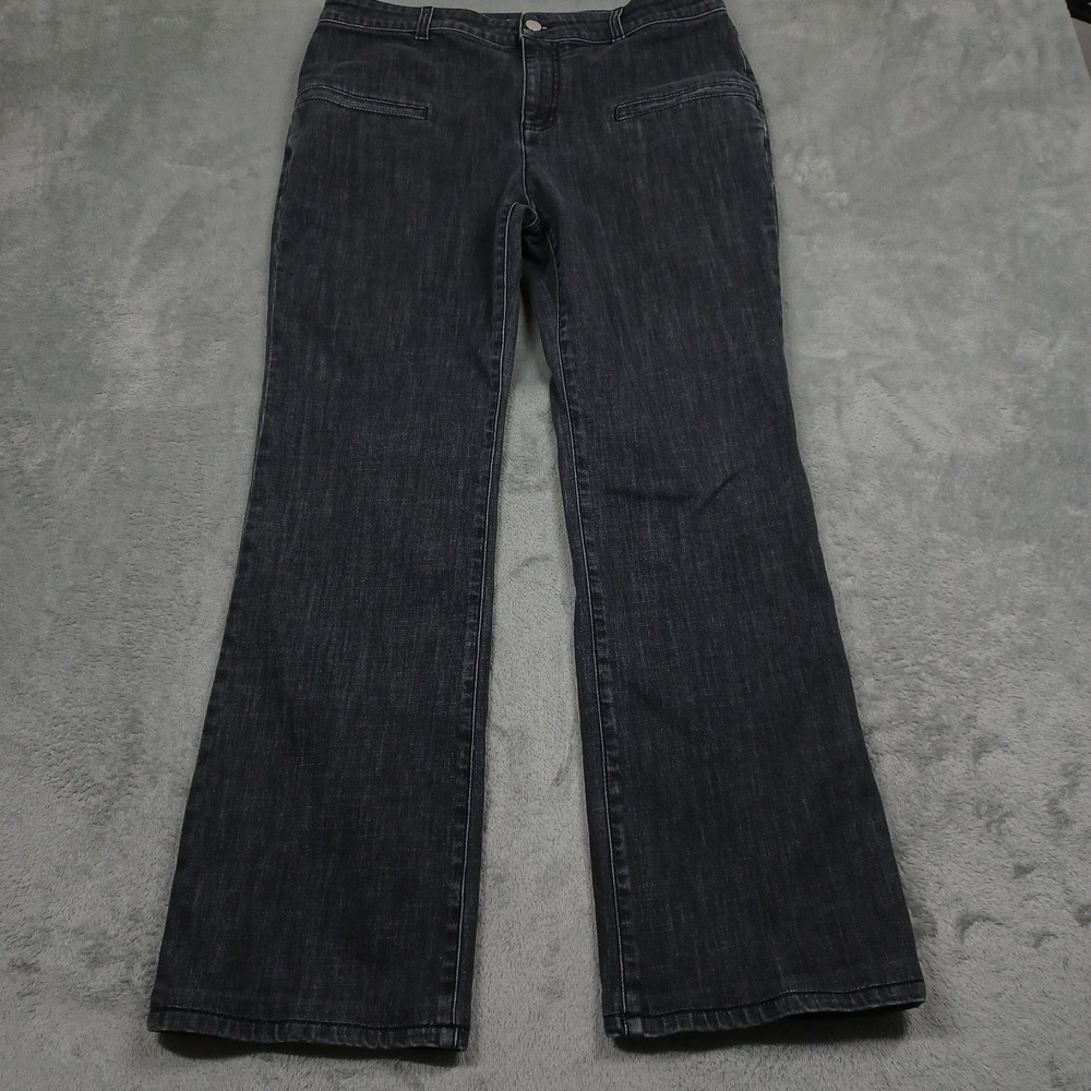 Altuzarra Jeans Womens 46‎ Black Bootcut Italy Front Pocket Preppy Bareback